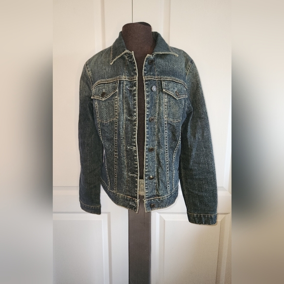 Women's Gap Jean Jacket With Lambs' Wool Lining Size Small - Picture 1 of 7